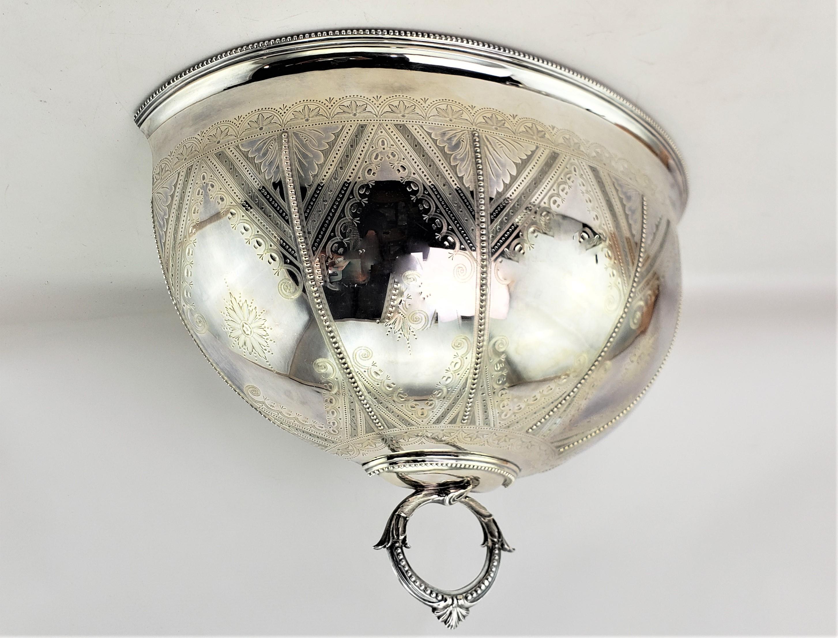 English Antique Converted Silver Plated Meat Dome to a Wall Mounted Planter or Sconce For Sale