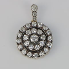 Antique Convertible Platinum 4.70 Ct Diamond Pendant Brooch