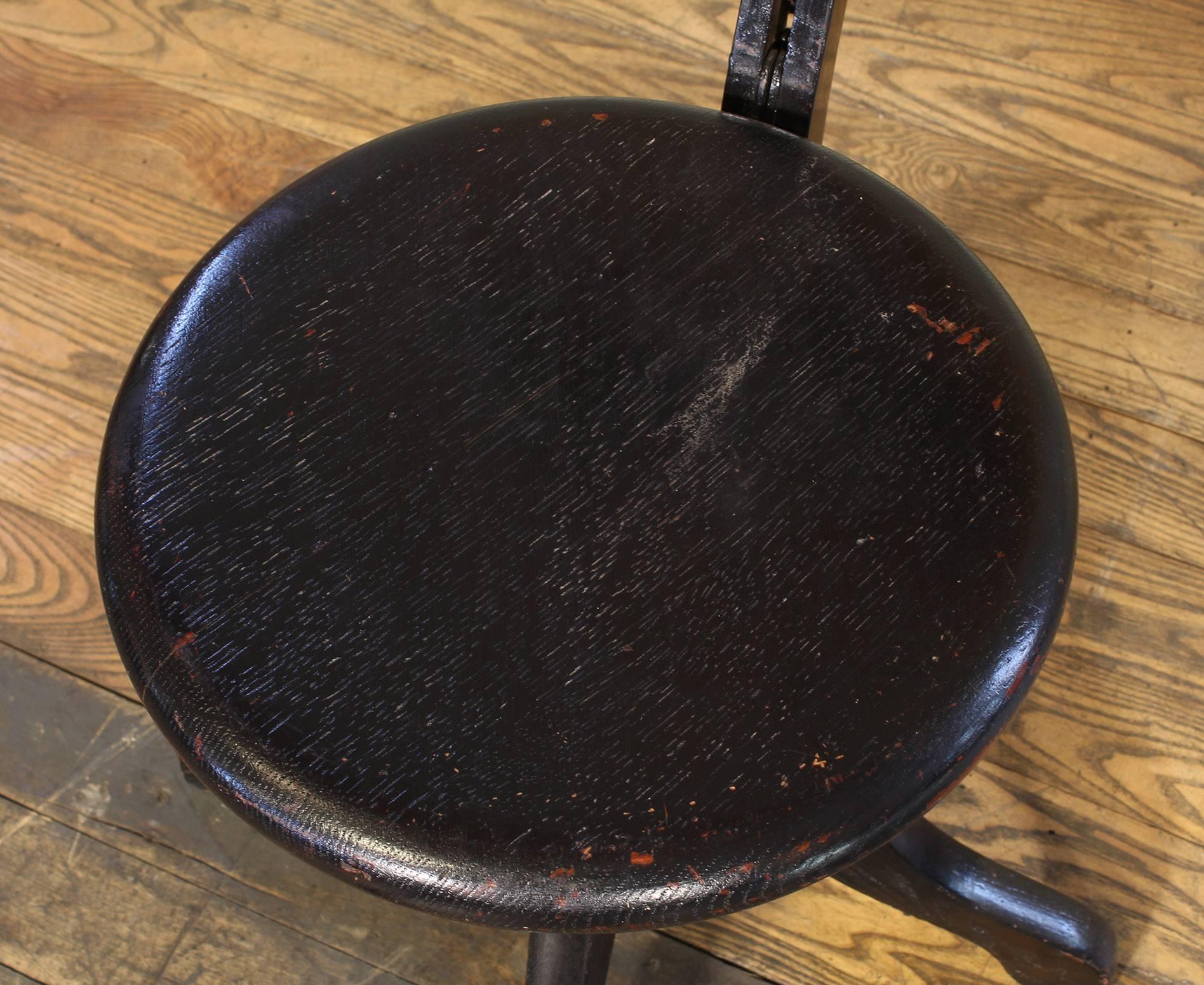 wood desk stool