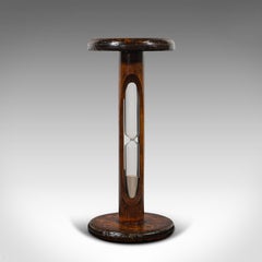 Antique Cookie Baking Sand Timer, English, Fruitwood, Glass, Victorian, C.1900