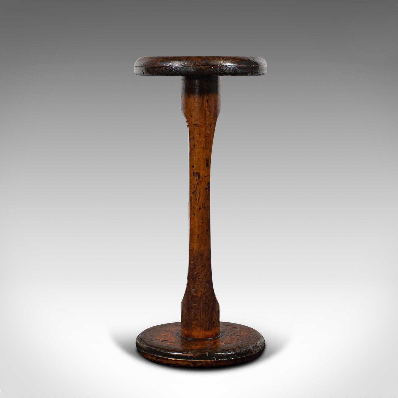 British Antique Cookie Baking Sand Timer, English, Fruitwood, Glass, Victorian, C.1900