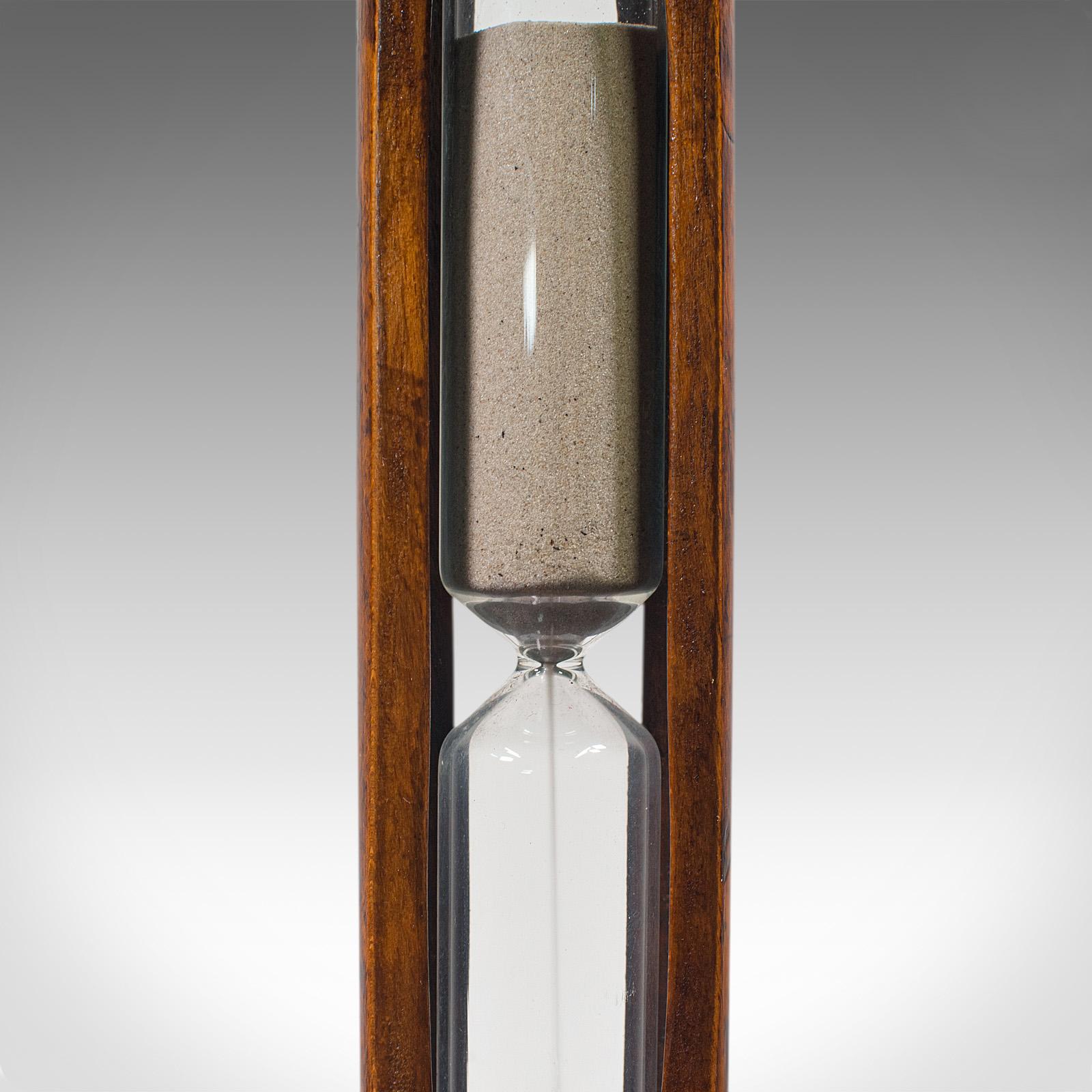 Antique Cookie Baking Sand Timer, English, Fruitwood, Glass, Victorian, C.1900 4