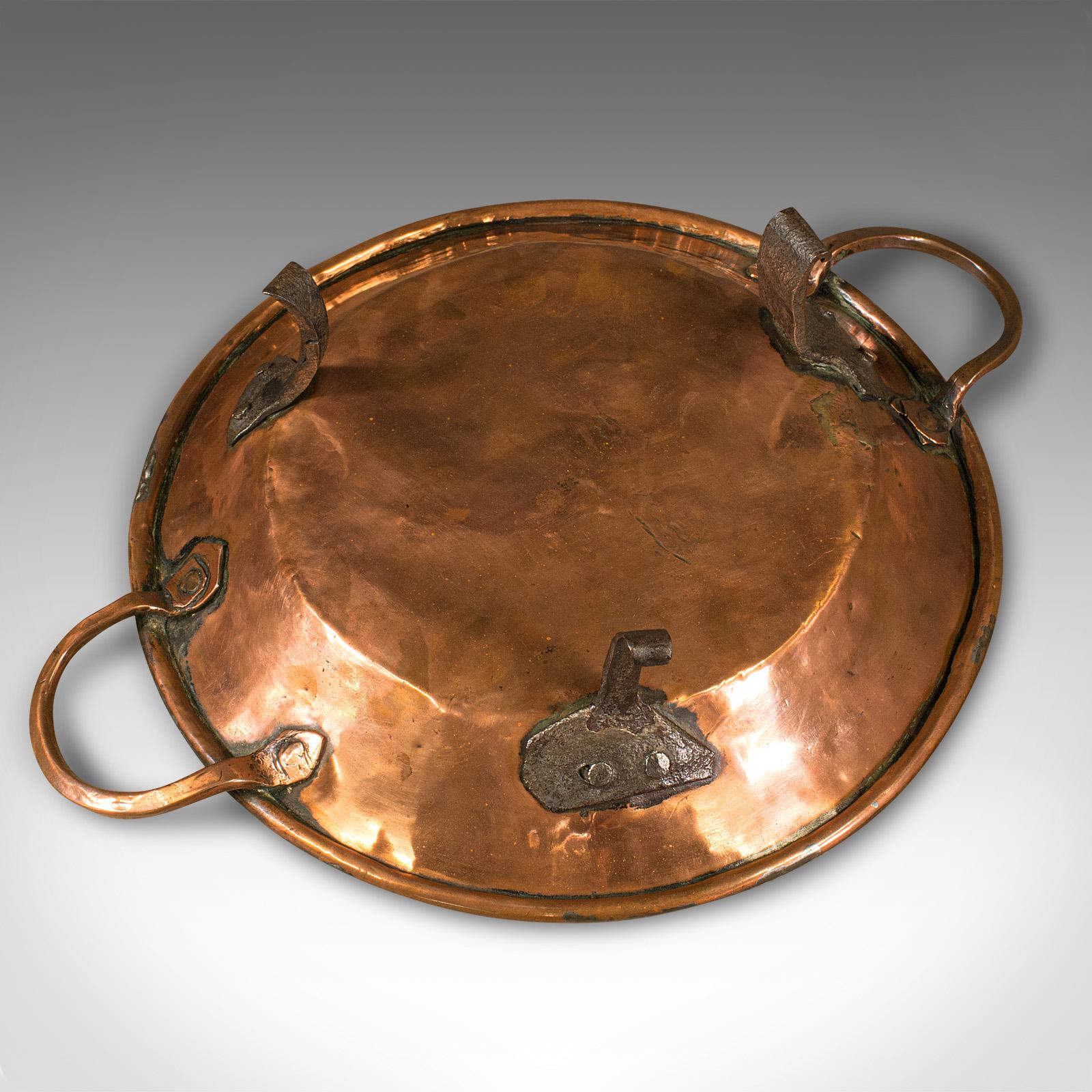 Antique Cooking Dish, English, Copper, Decorative Tray, Historic, Georgian, 1750 For Sale 5