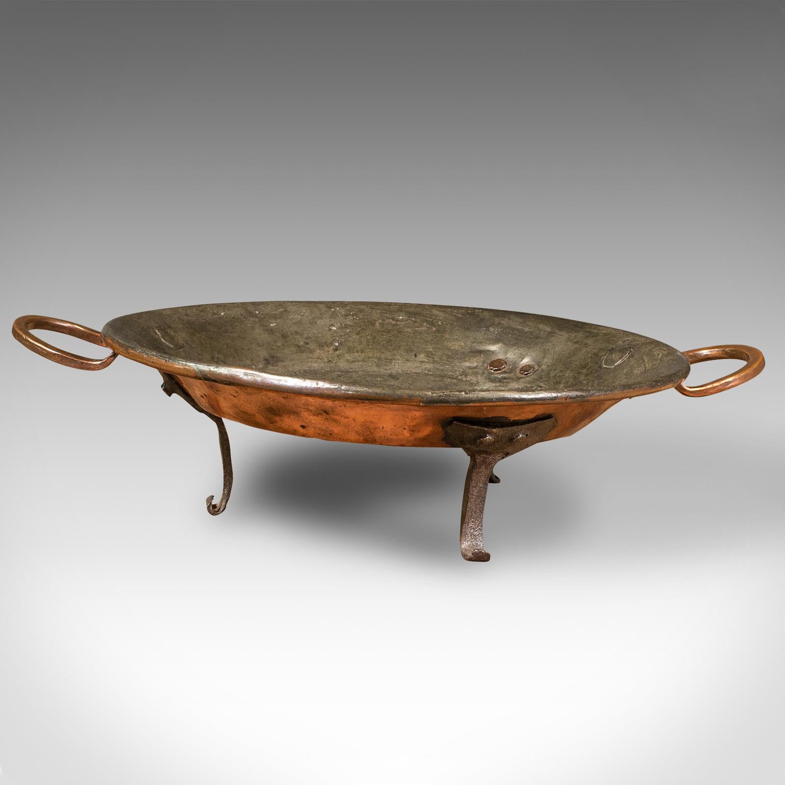 18th Century Antique Cooking Dish, English, Copper, Decorative Tray, Historic, Georgian, 1750 For Sale