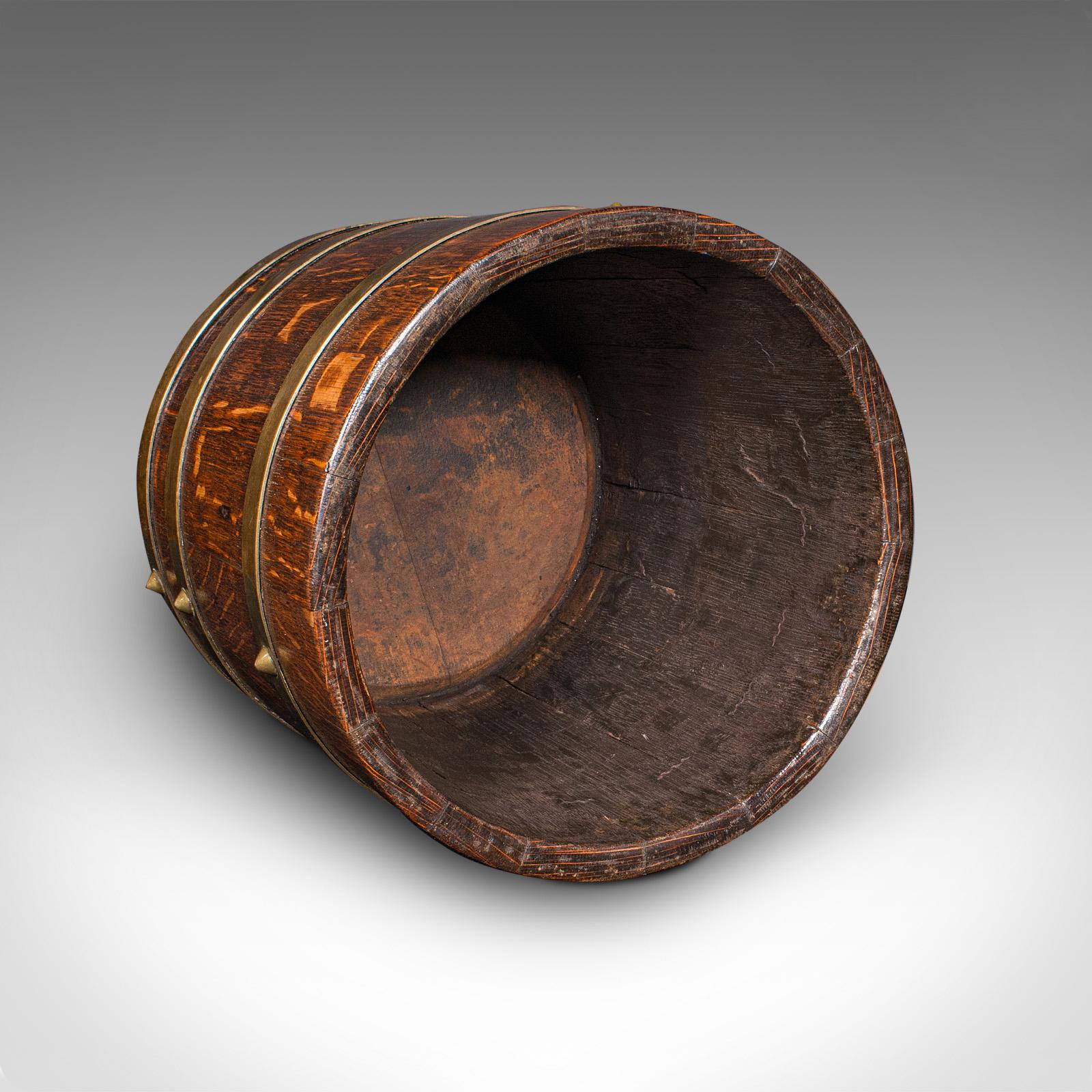 Antiker Jardiniere Stand, Englische Eiche, Messing, Pflanzgefäß, Edwardian im Angebot 3