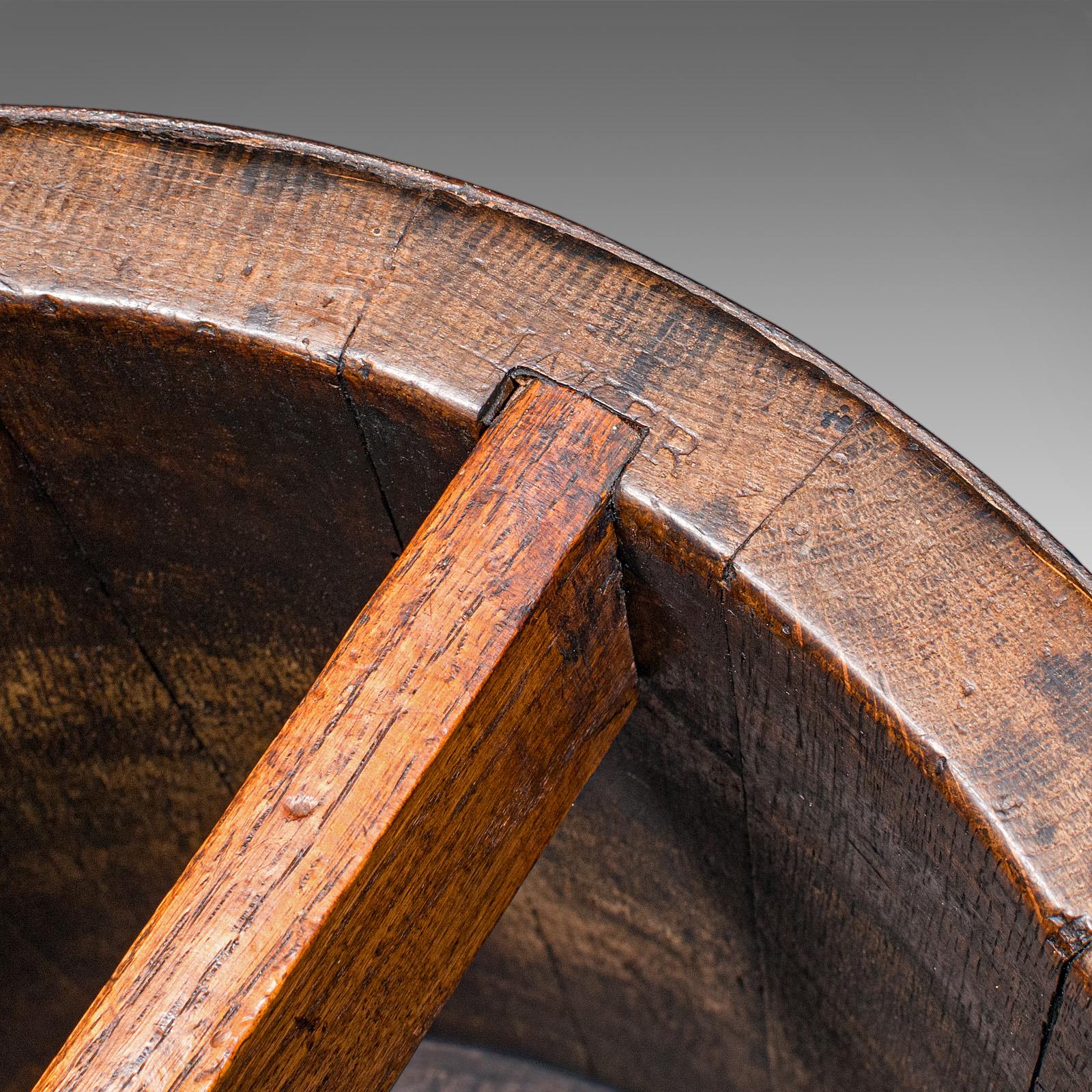 Antique Coopered Stick Stand, English, Oak, Barrel, Umbrella Loop, Victorian in vendita 1