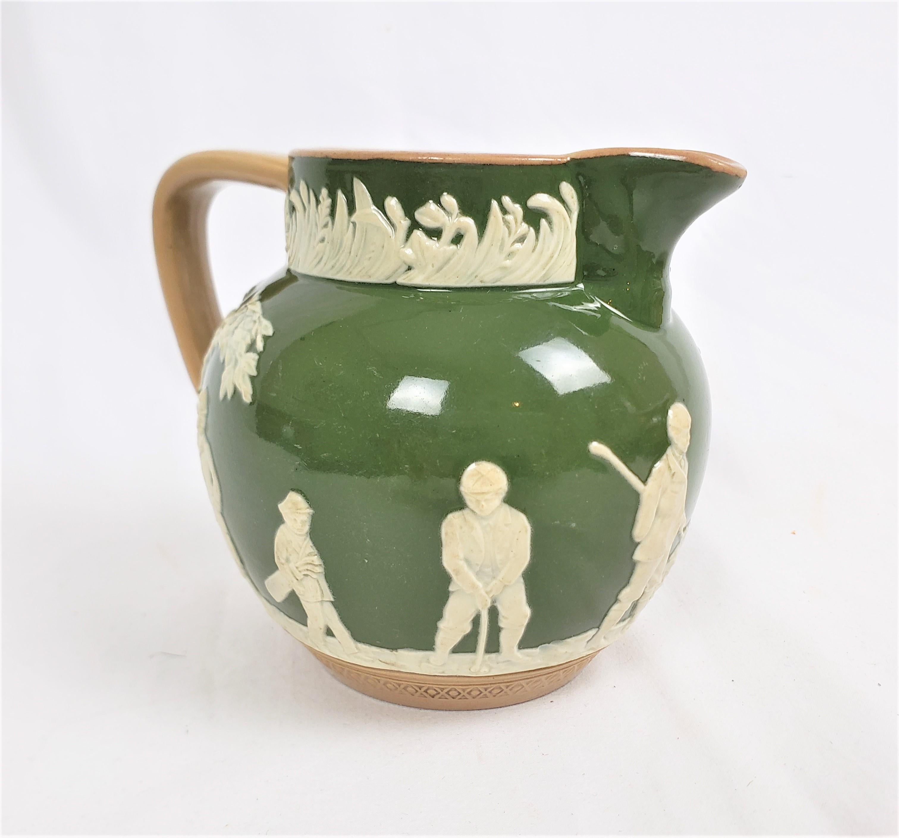 Antiker Copeland Spode Keramikkrug mit Golfszenen (Englisch) im Angebot
