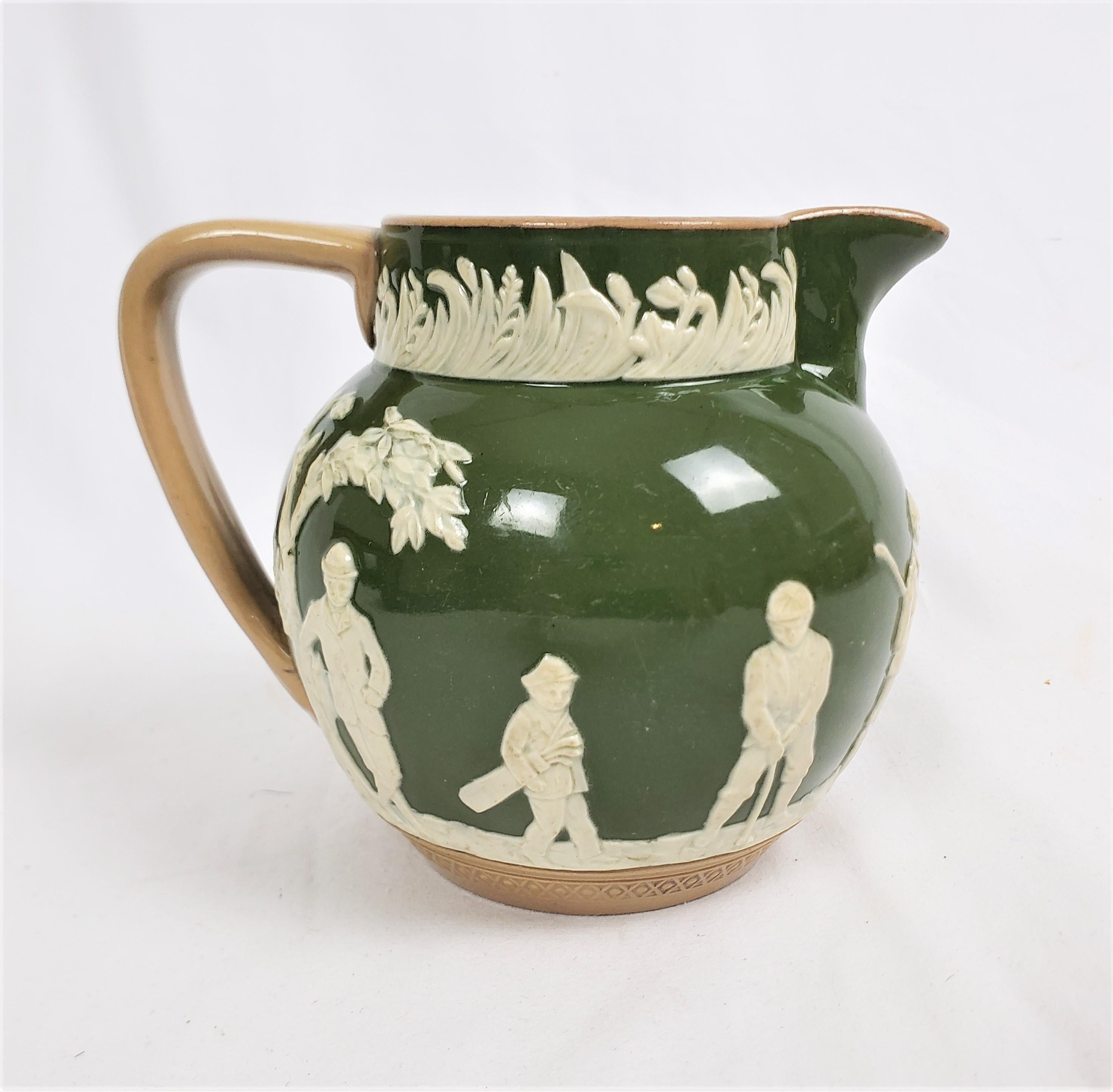 Antiker Copeland Spode Keramikkrug mit Golfszenen (Glasiert) im Angebot