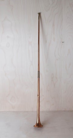 Antique Copper And Brass Coach or Post Horn. English, Late 19th Century