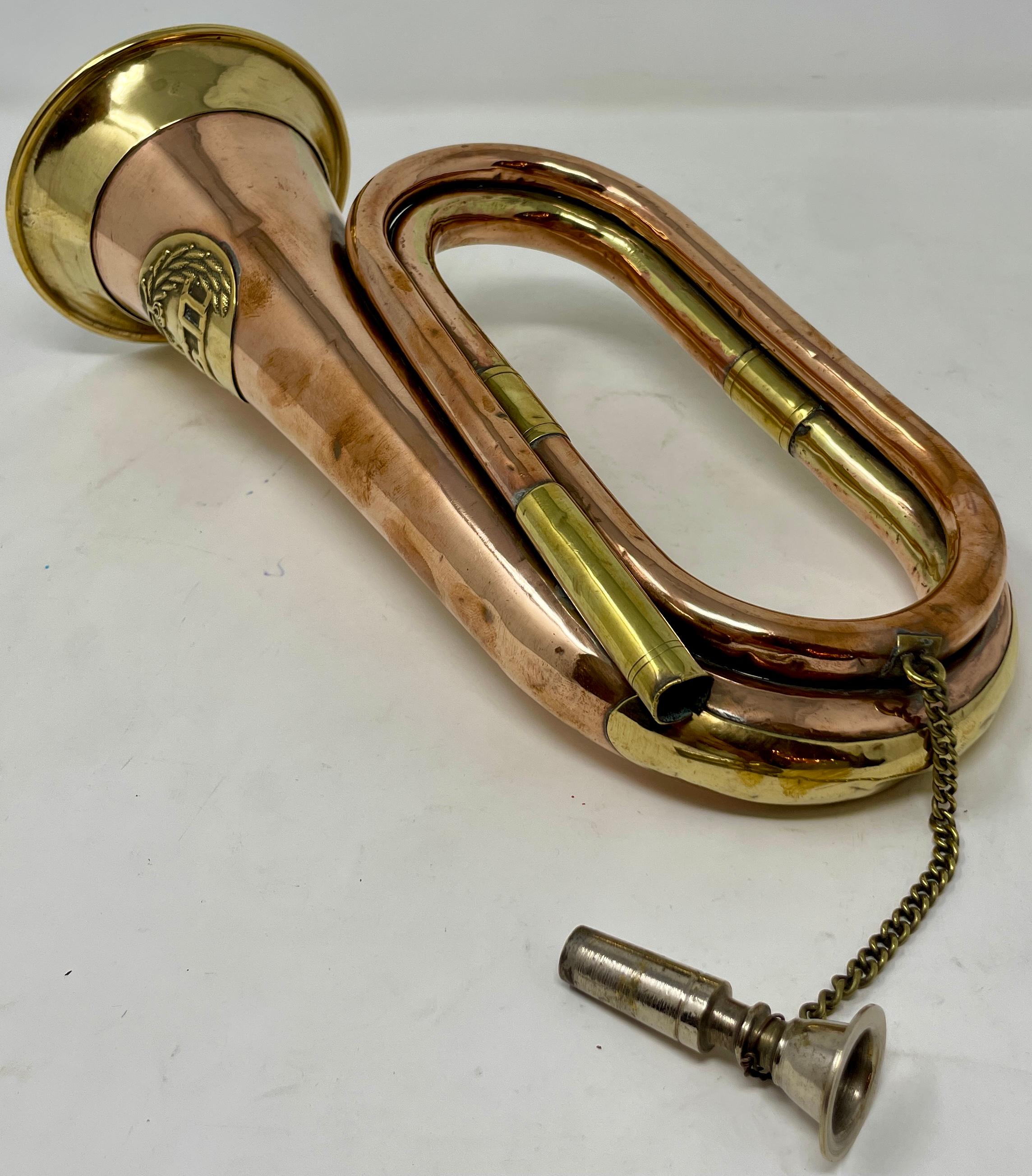 Antique Copper and Brass Military Bugle, Circa 1890-1910 3