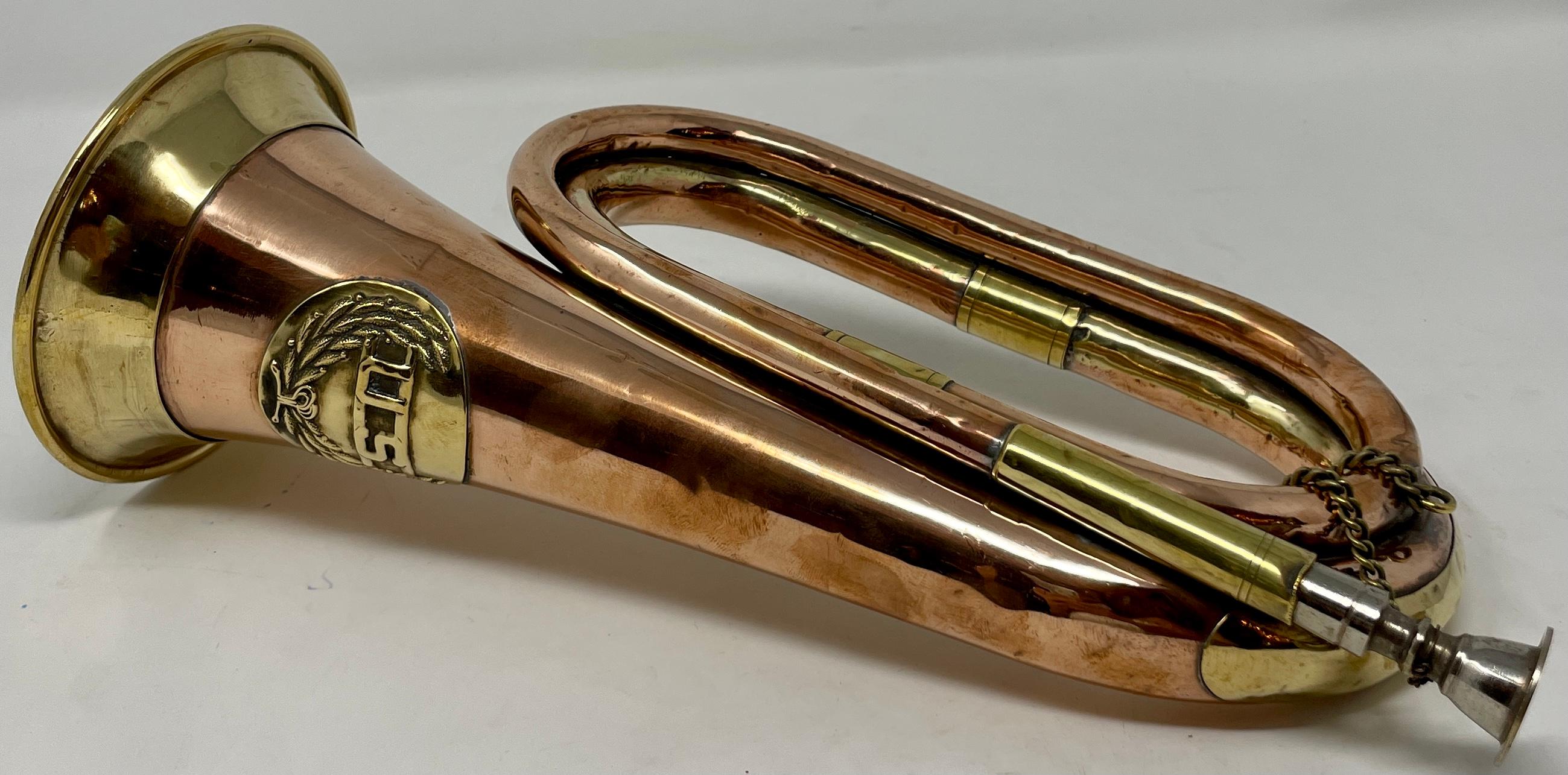 Antique Copper and Brass Military Bugle, Circa 1890-1910 4