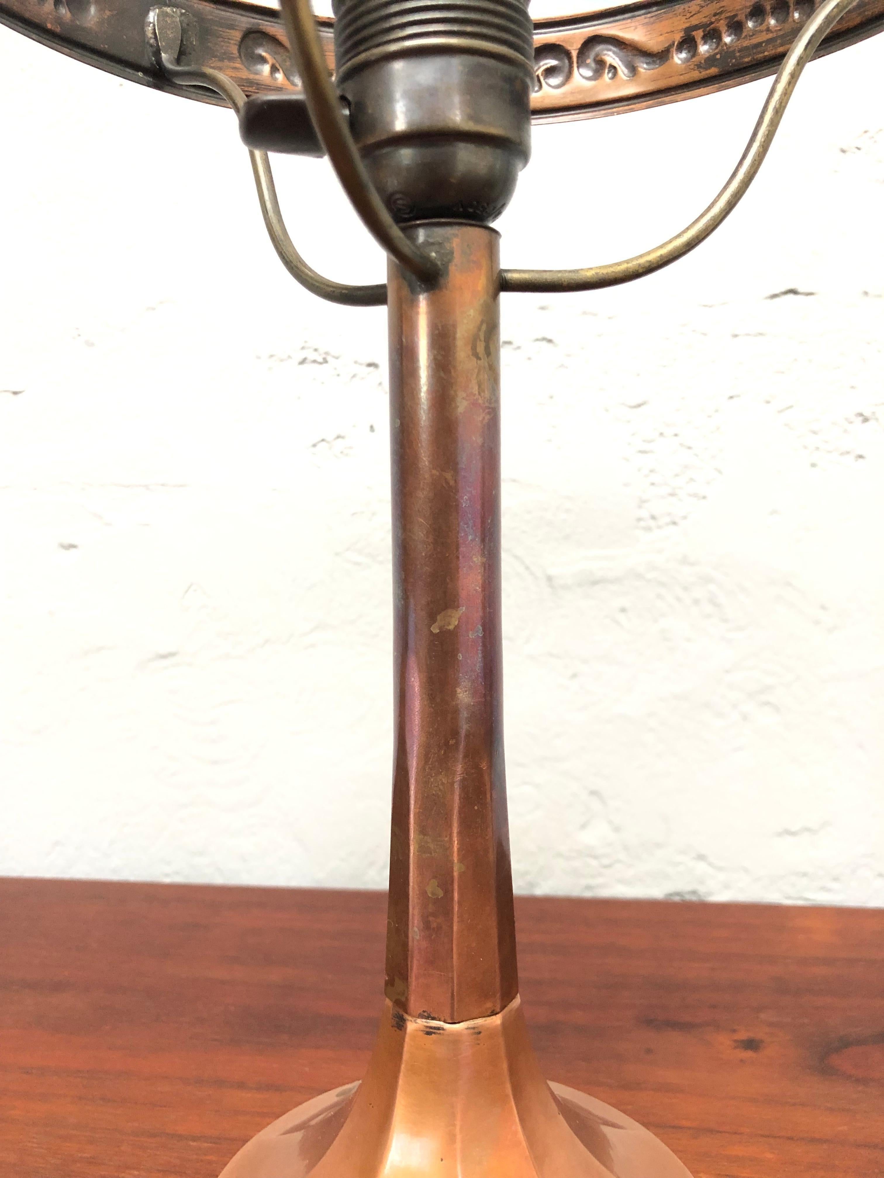 Antique Copper Art Deco Strindberg Lamp from Sweden  For Sale 4