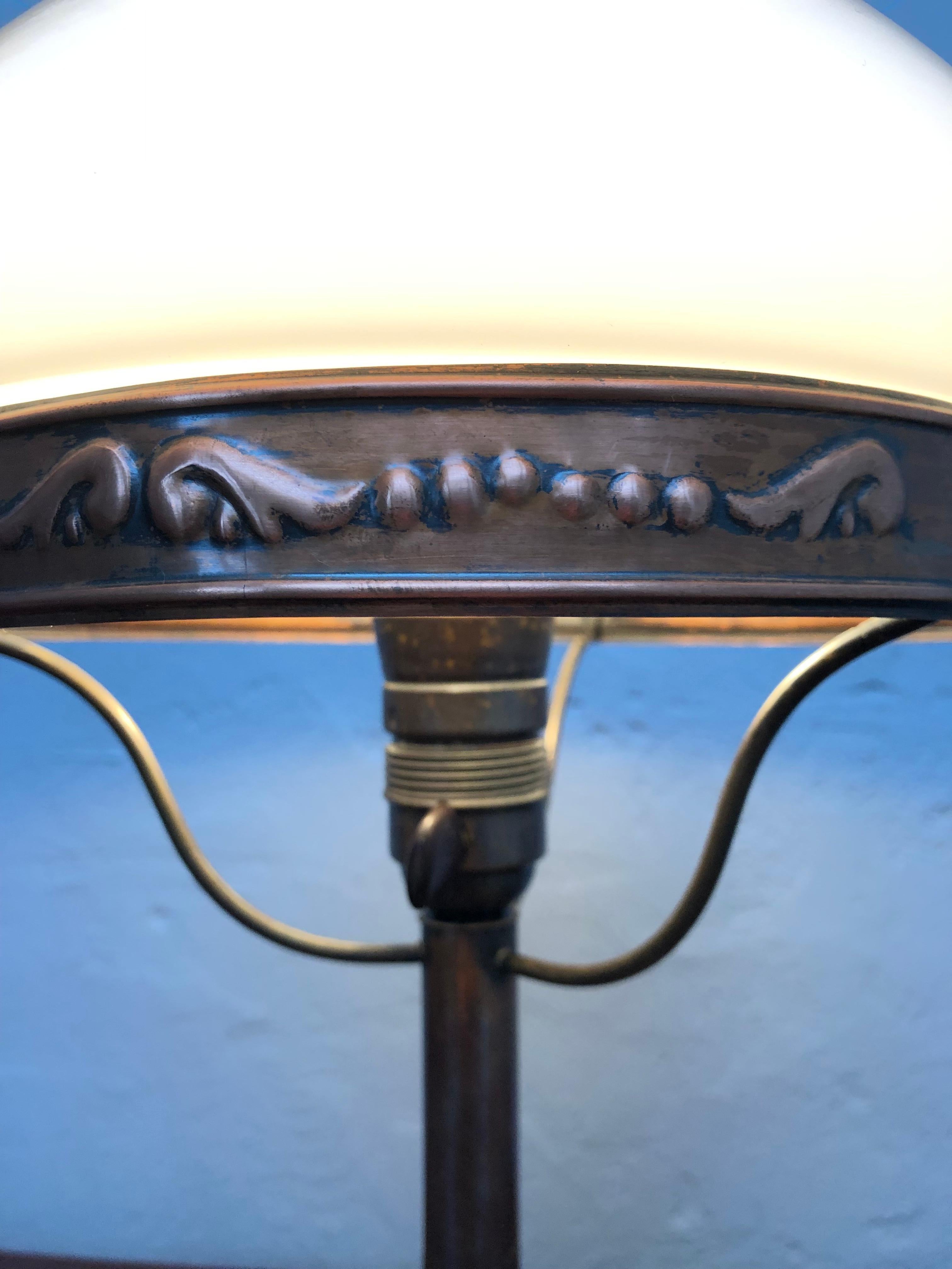 Antique Copper Art Deco Strindberg Lamp from Sweden  For Sale 1