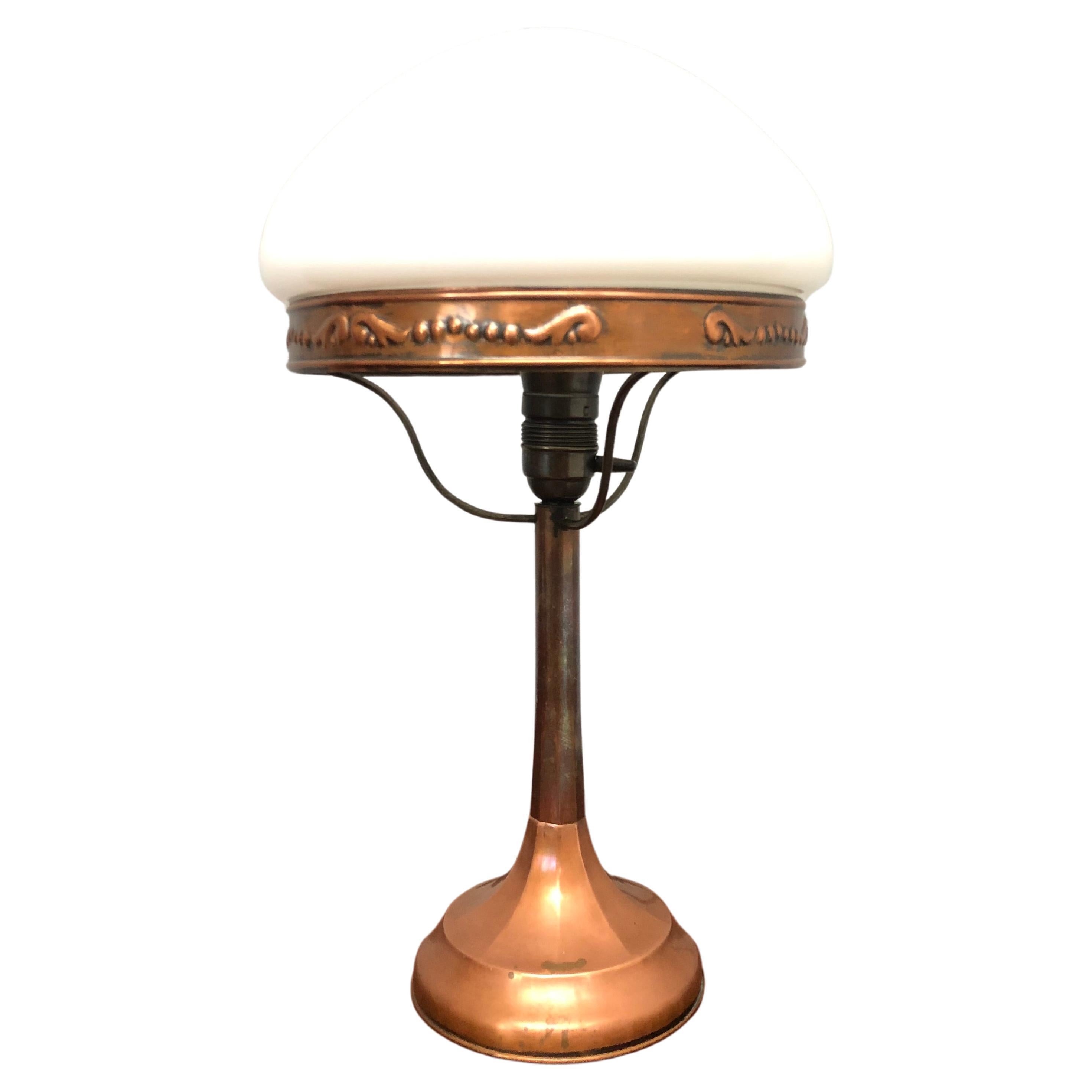 Antique Copper Art Deco Strindberg Lamp from Sweden  For Sale