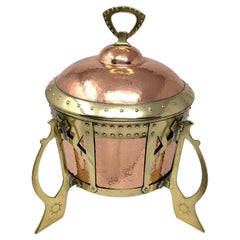 Antique Copper & Brass Art Nouveau Wine Cooler or Ice Bucket Planter WMF