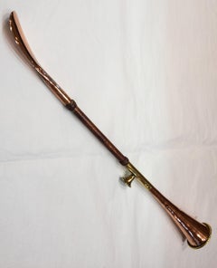 Antique Copper Brass Fox Hunt Horn and Shoe Horn