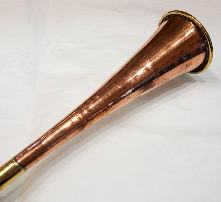 Antique Copper Brass Fox Hunt Horn and Shoe Horn For Sale at 1stDibs