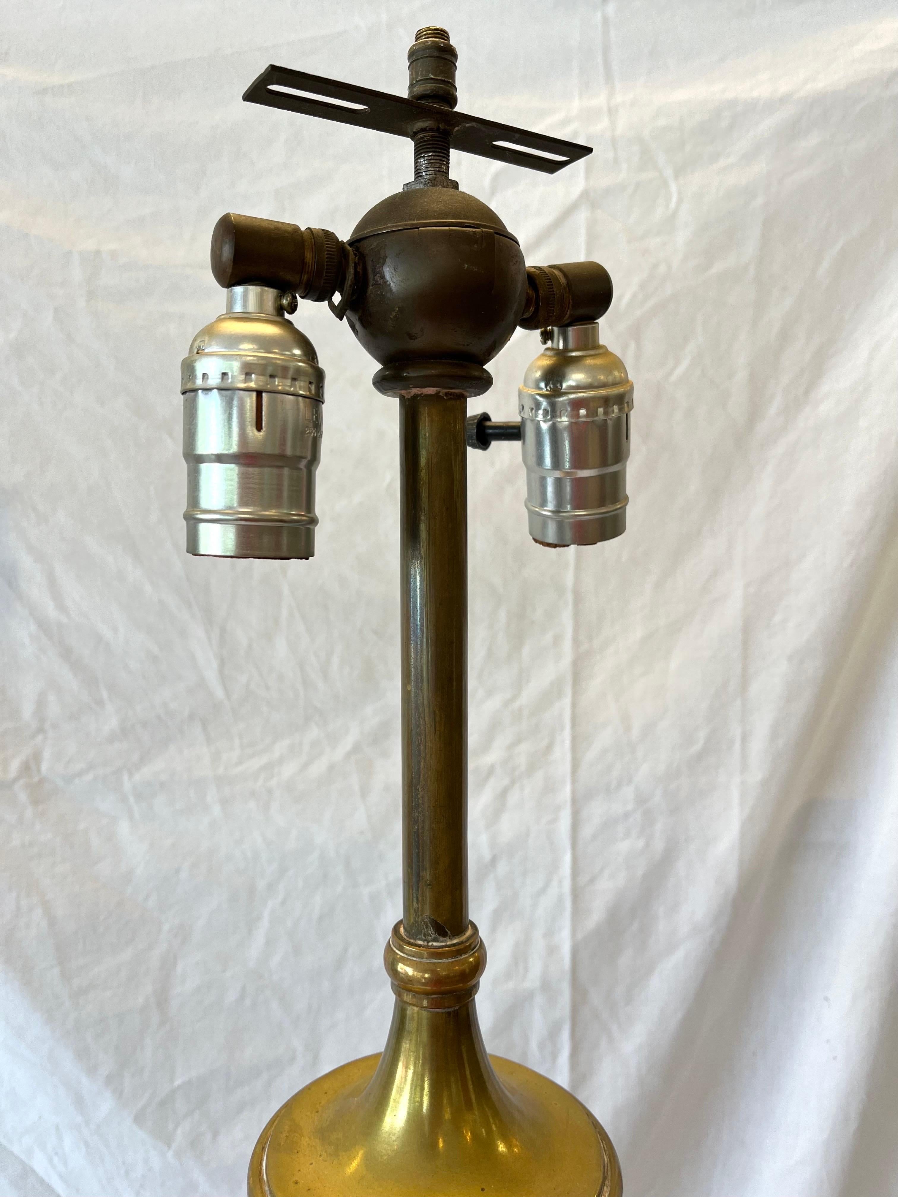 20th Century Antique Copper Brass Mixed Metal Ornate Moorish Style Hand Crafted Floor Lamp For Sale