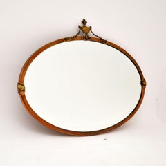 Antique Copper & Brass Oval Mirror