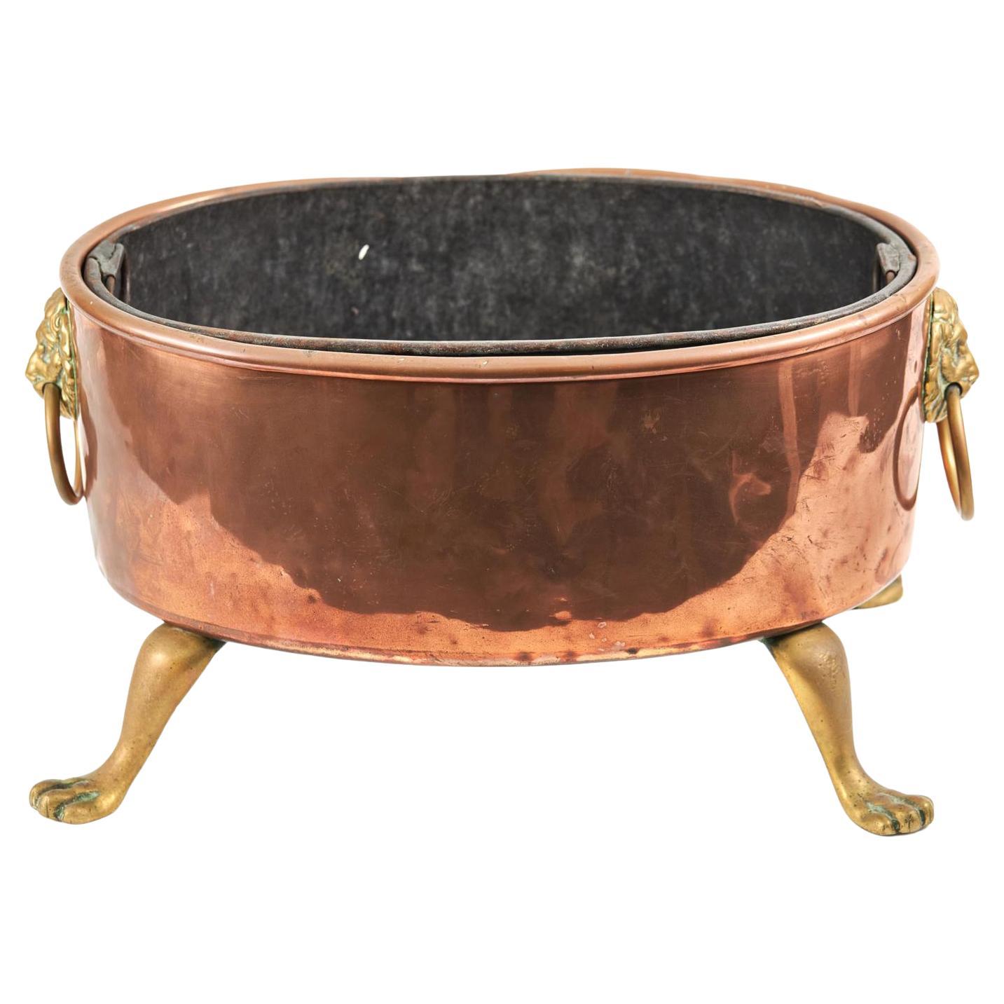 Antique Copper & Brass Planter