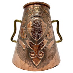 Antique Copper & Brass Watering Can, Circa 1890