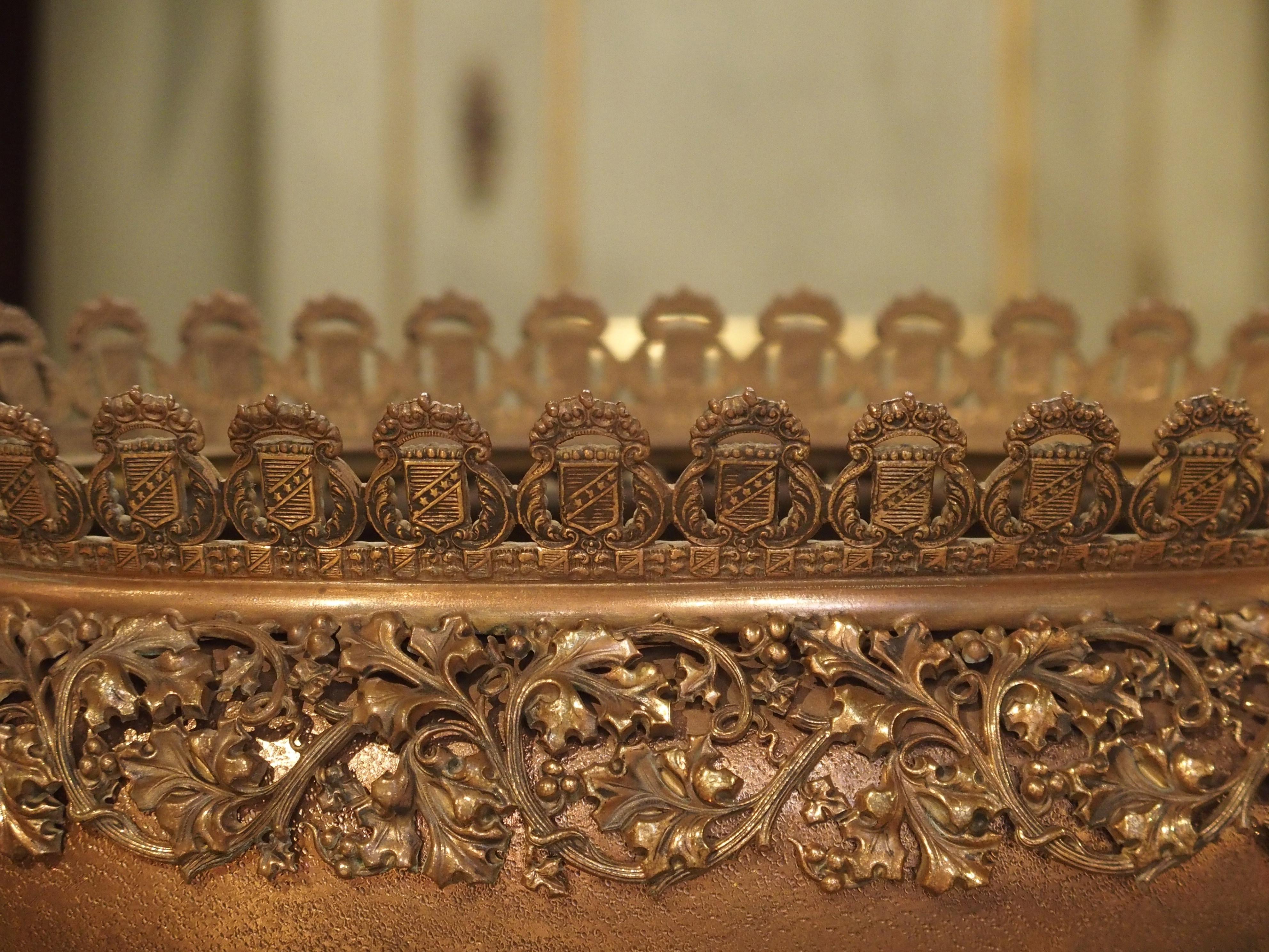 Antique Copper, Bronze, and Mixed Metal Planter from France, Early 1900s In Good Condition In Dallas, TX