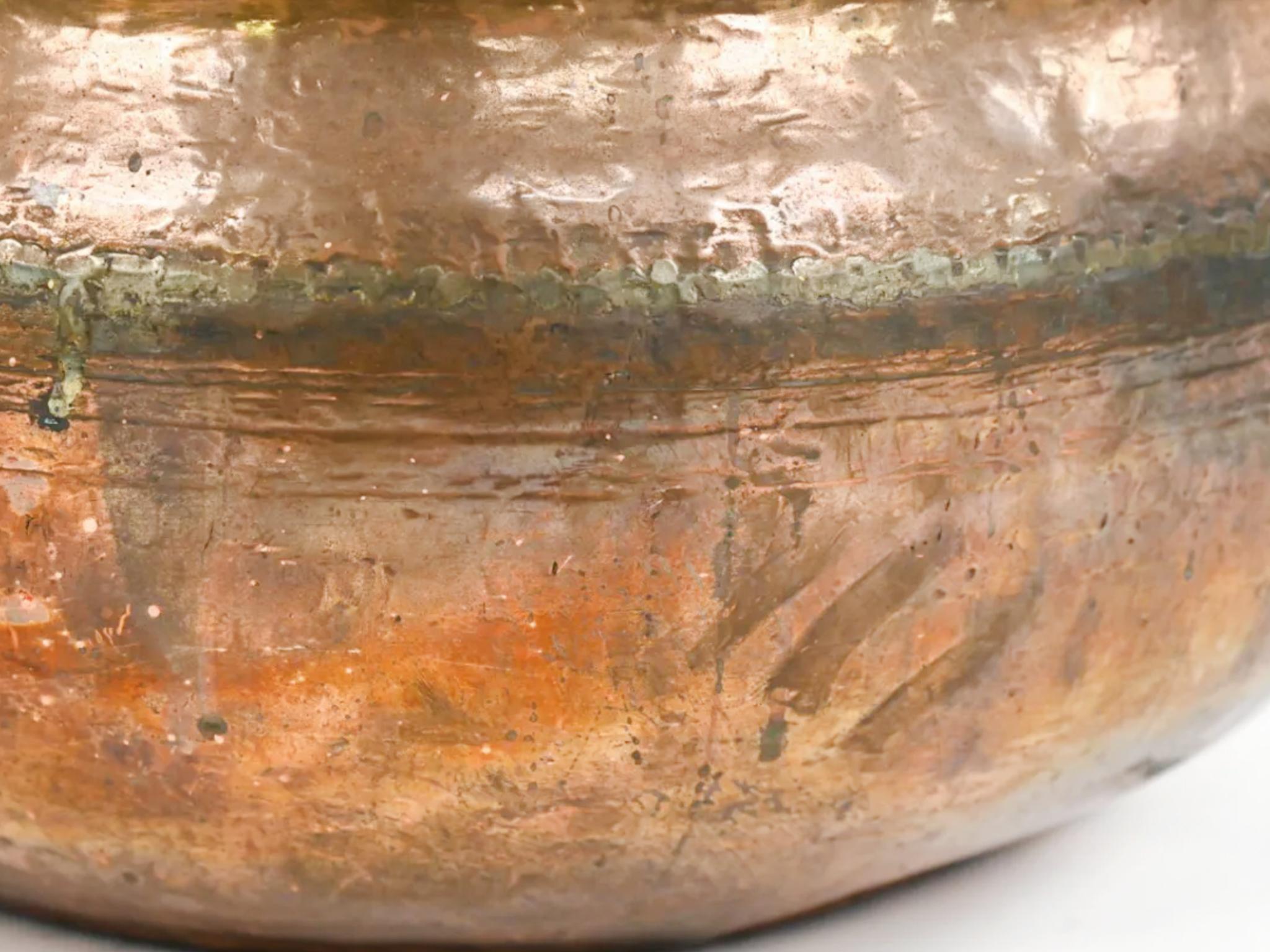 Antique Copper Cauldron 4