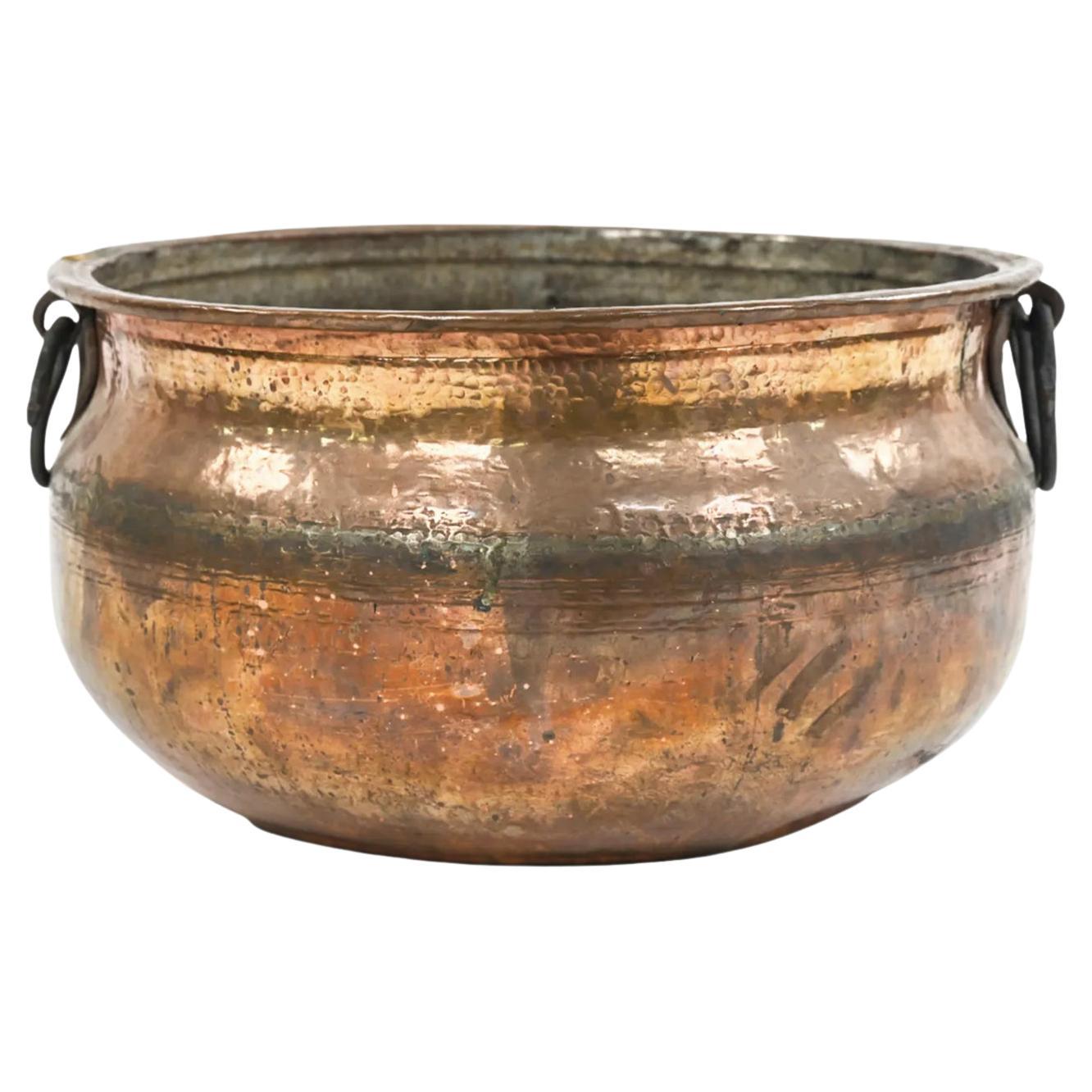 Antique Copper Cauldron