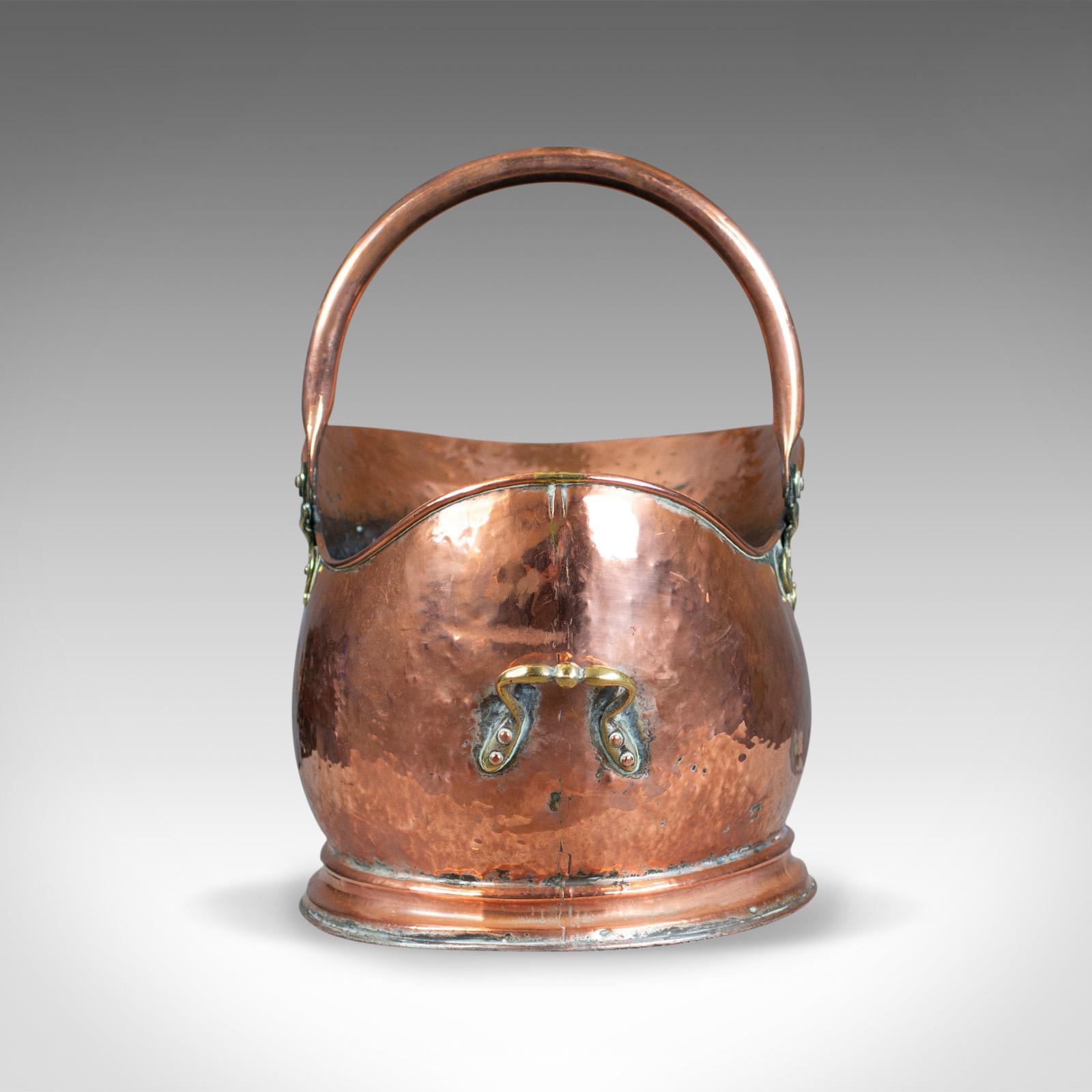 copper coal scuttle