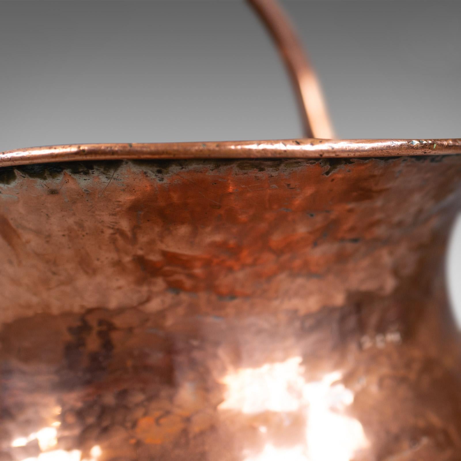 antique copper coal bucket