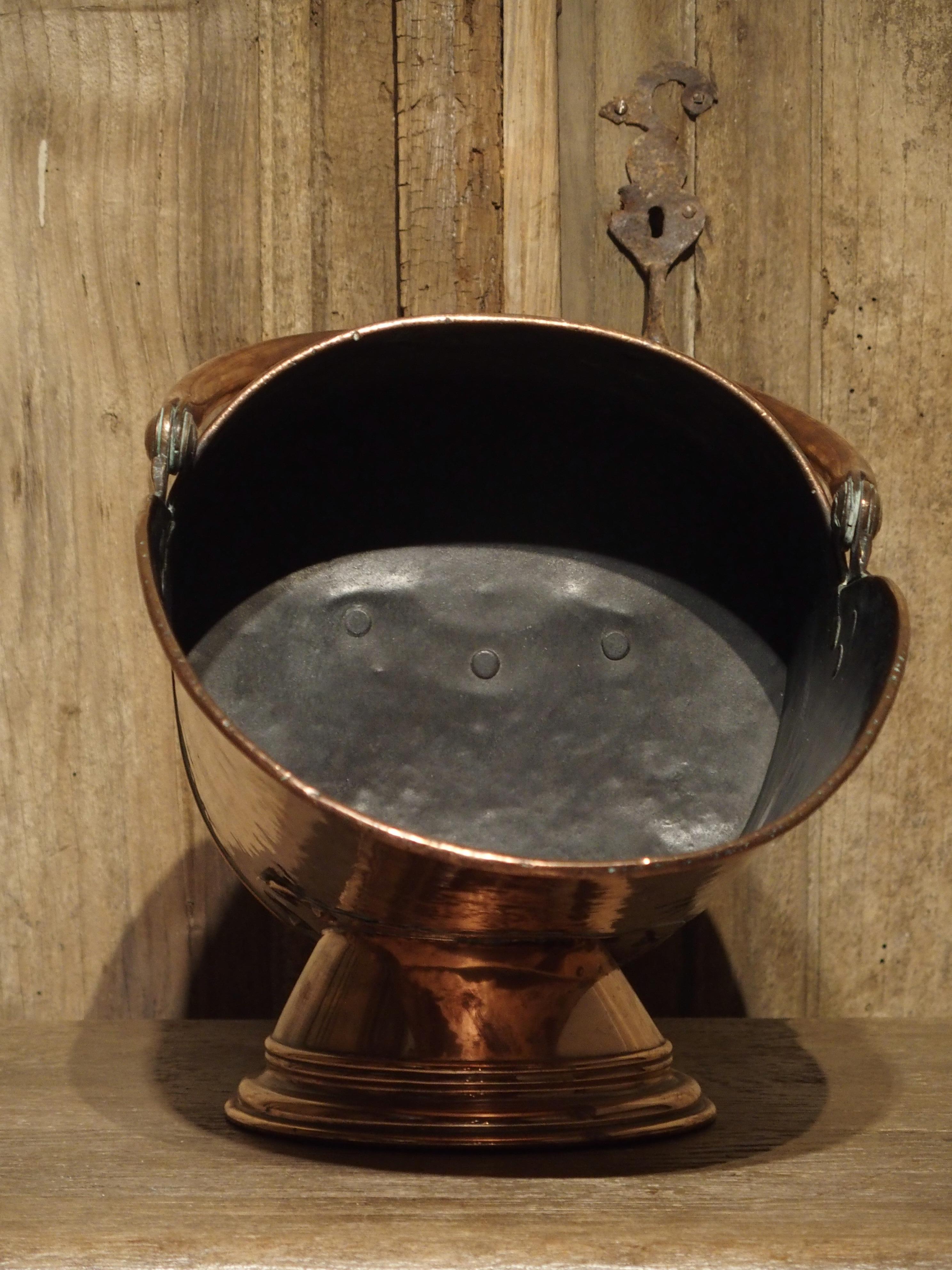 Antique Copper Coal Scuttle from England, circa 1885 2