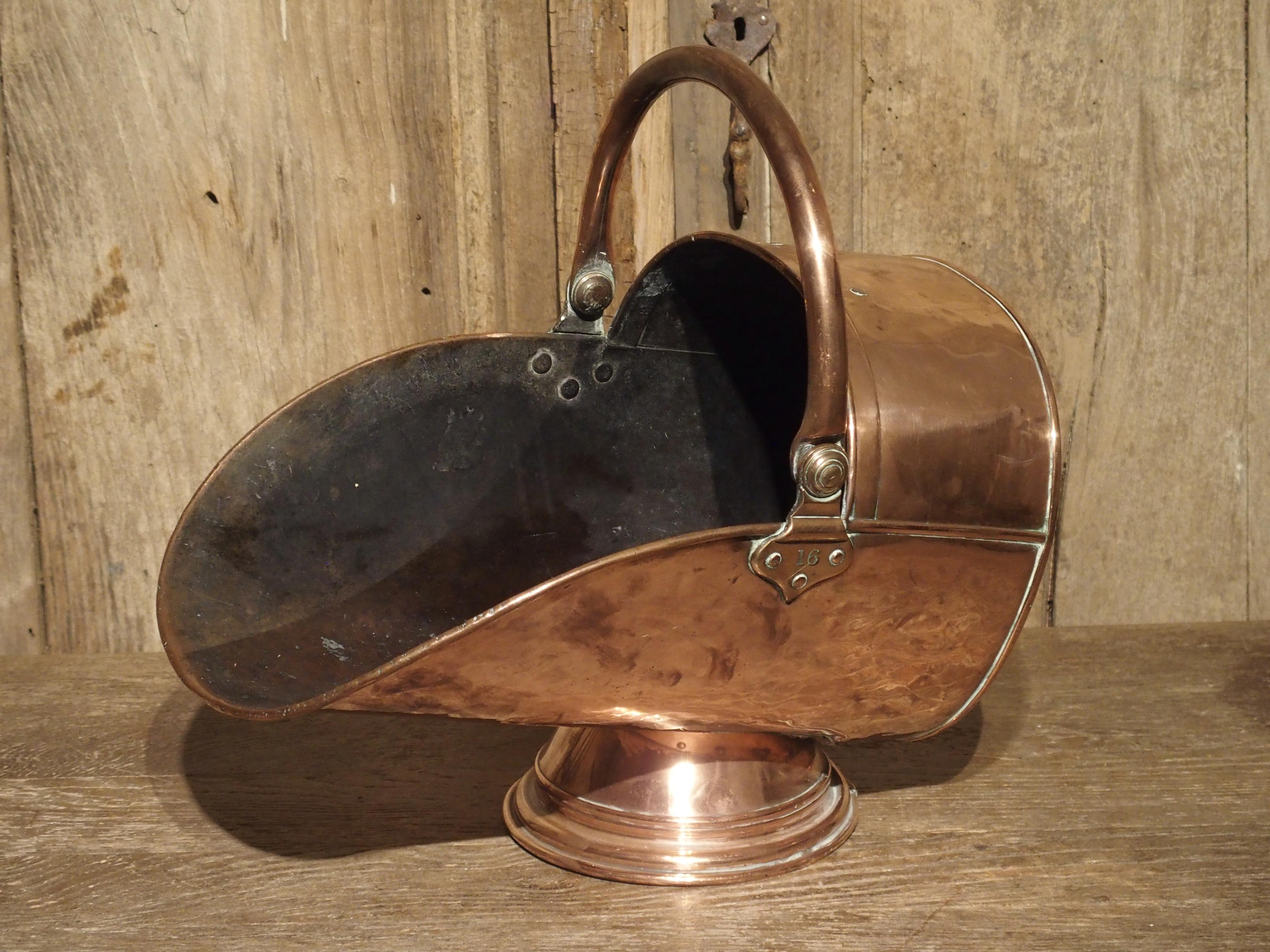 Antique Copper Coal Scuttle from England, circa 1885 9
