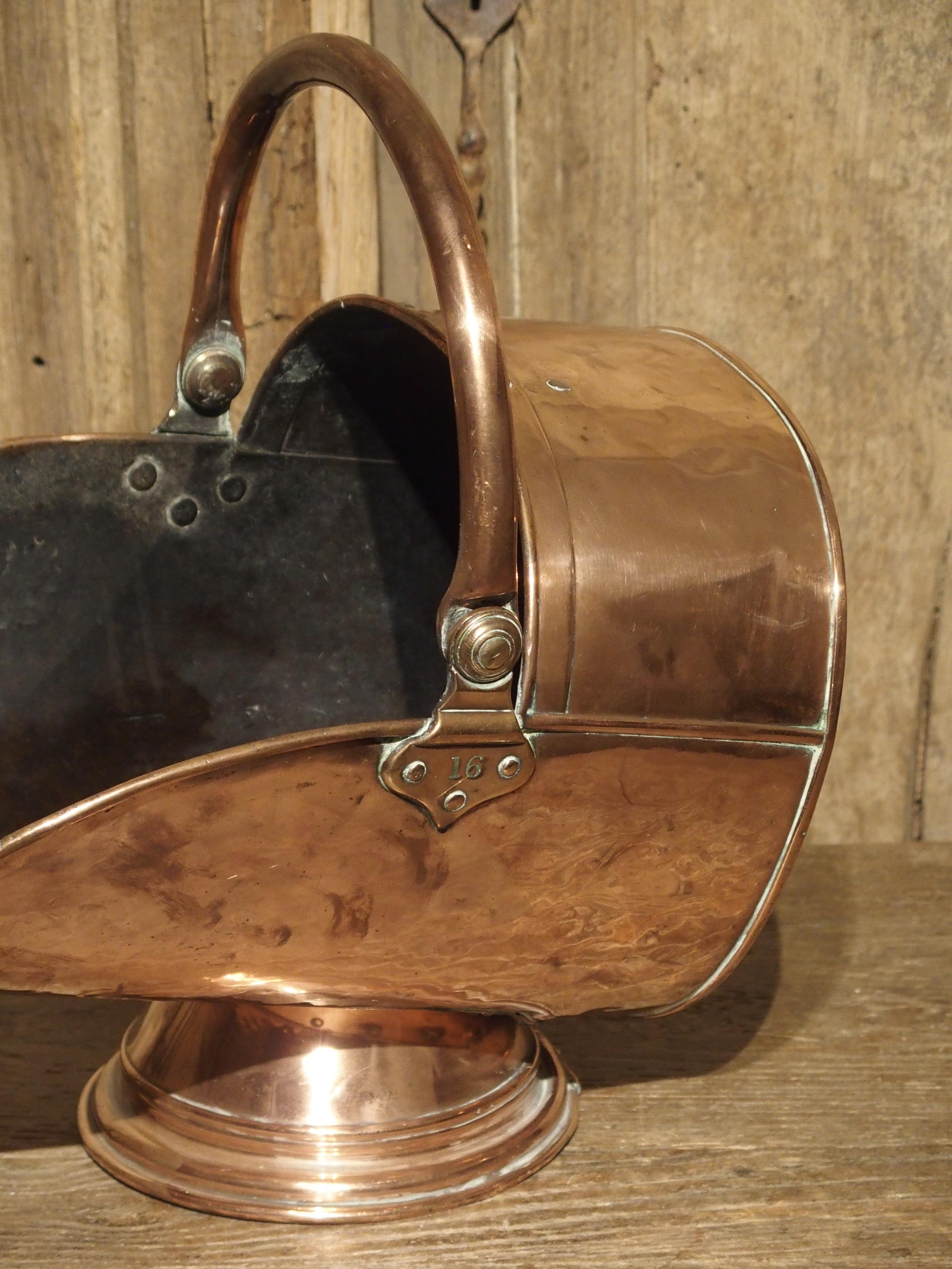 victorian copper coal scuttle