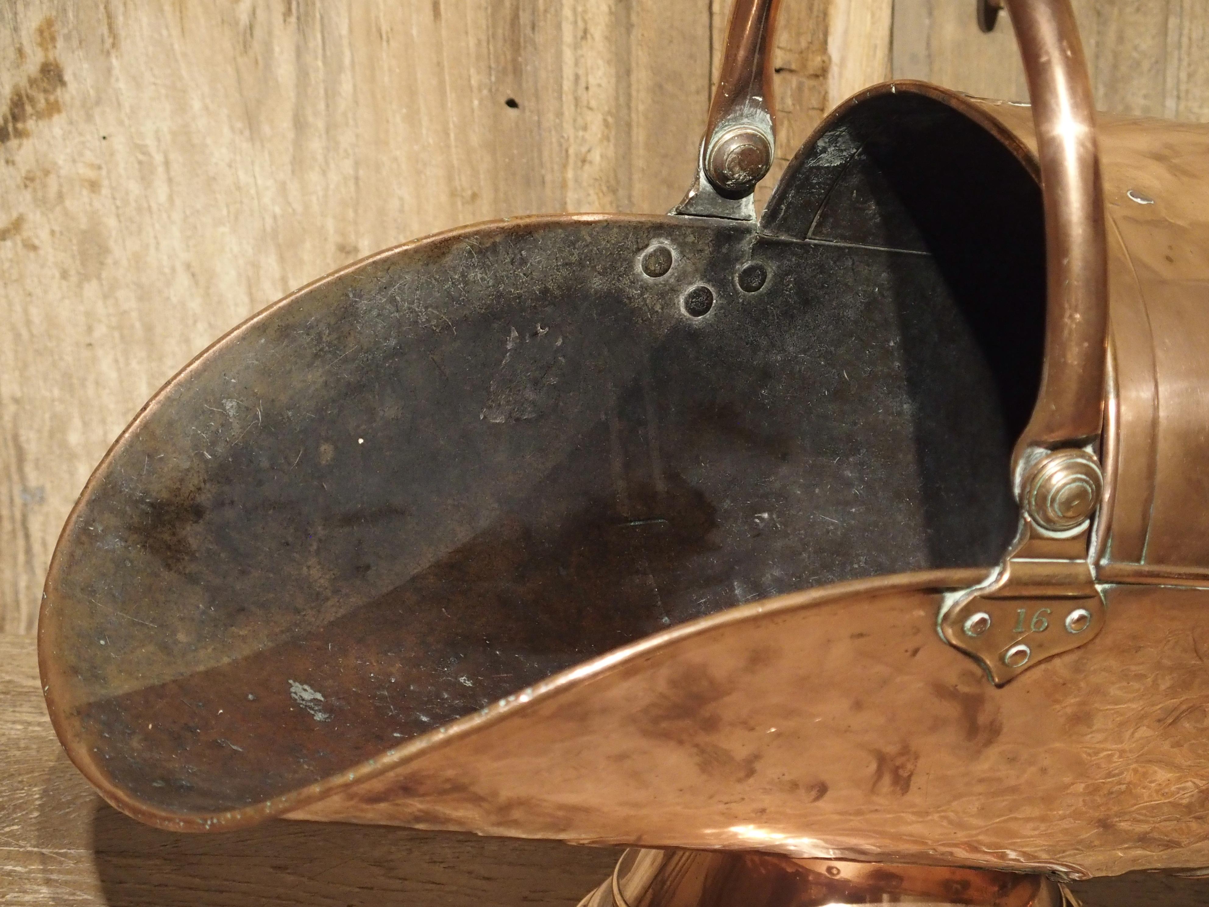 vintage copper coal scuttle