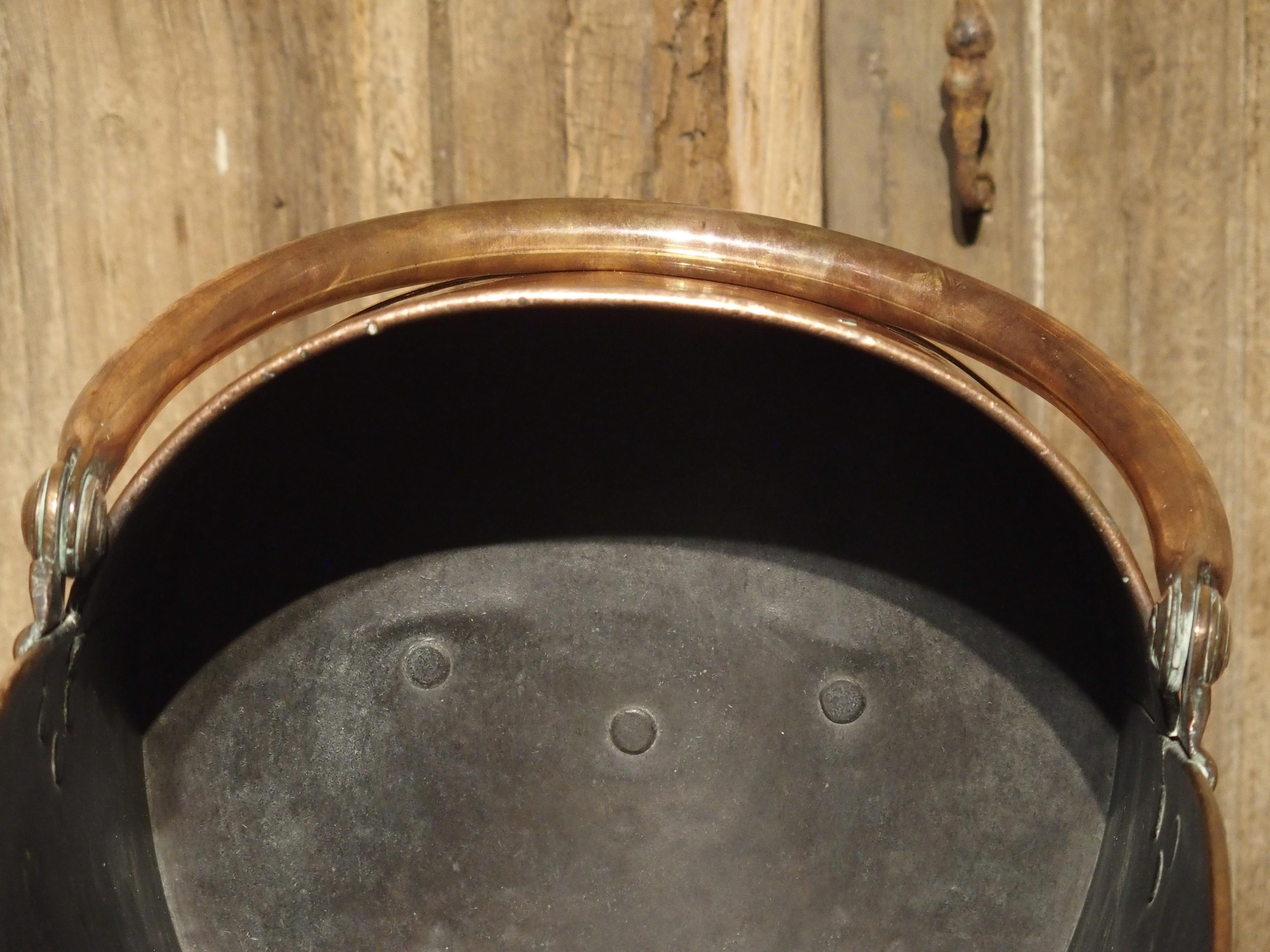 Antique Copper Coal Scuttle from England, circa 1885 1