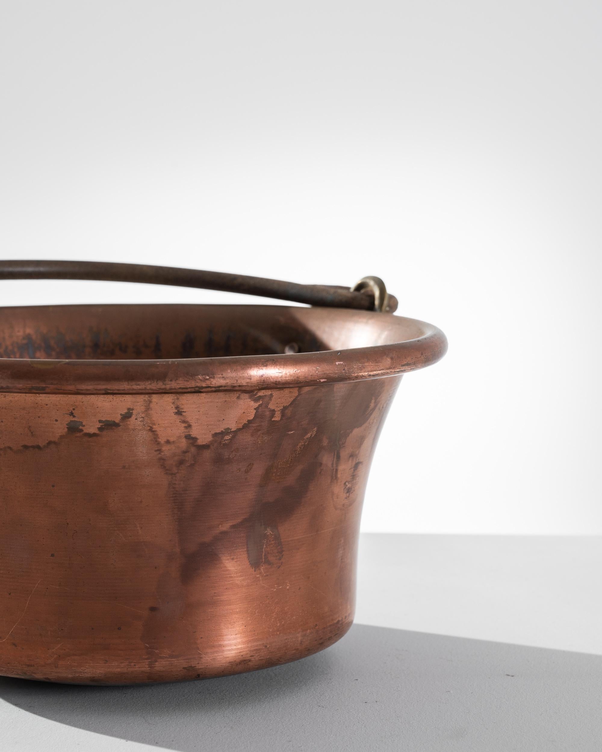 French Antique Copper Cooking Pot