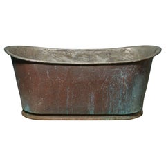 Bañera doble de cobre antiguo