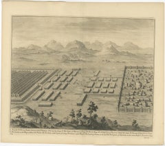 Antique Copper Engraved Battle Map of Nicopolis, Armenia, ca.1753