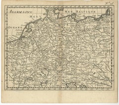 Antique Copper Engraved Map of Germany in the Early 18th Century, c.1740