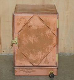 ANTIQUE COPPER FRIDGE IDEAL COOL BEDSIDE OR SIDE END LAMP WiNE TABLE MUST SEE!!!
