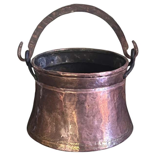 Cauldron Hand Antique Hand Made French Copper Cauldrons, Set of 5 For Sale at 1stDibs