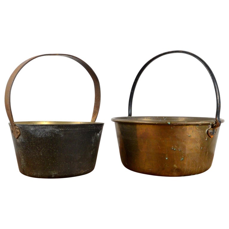 Antique Copper Jam Pots, 20th Century For Sale at 1stDibs