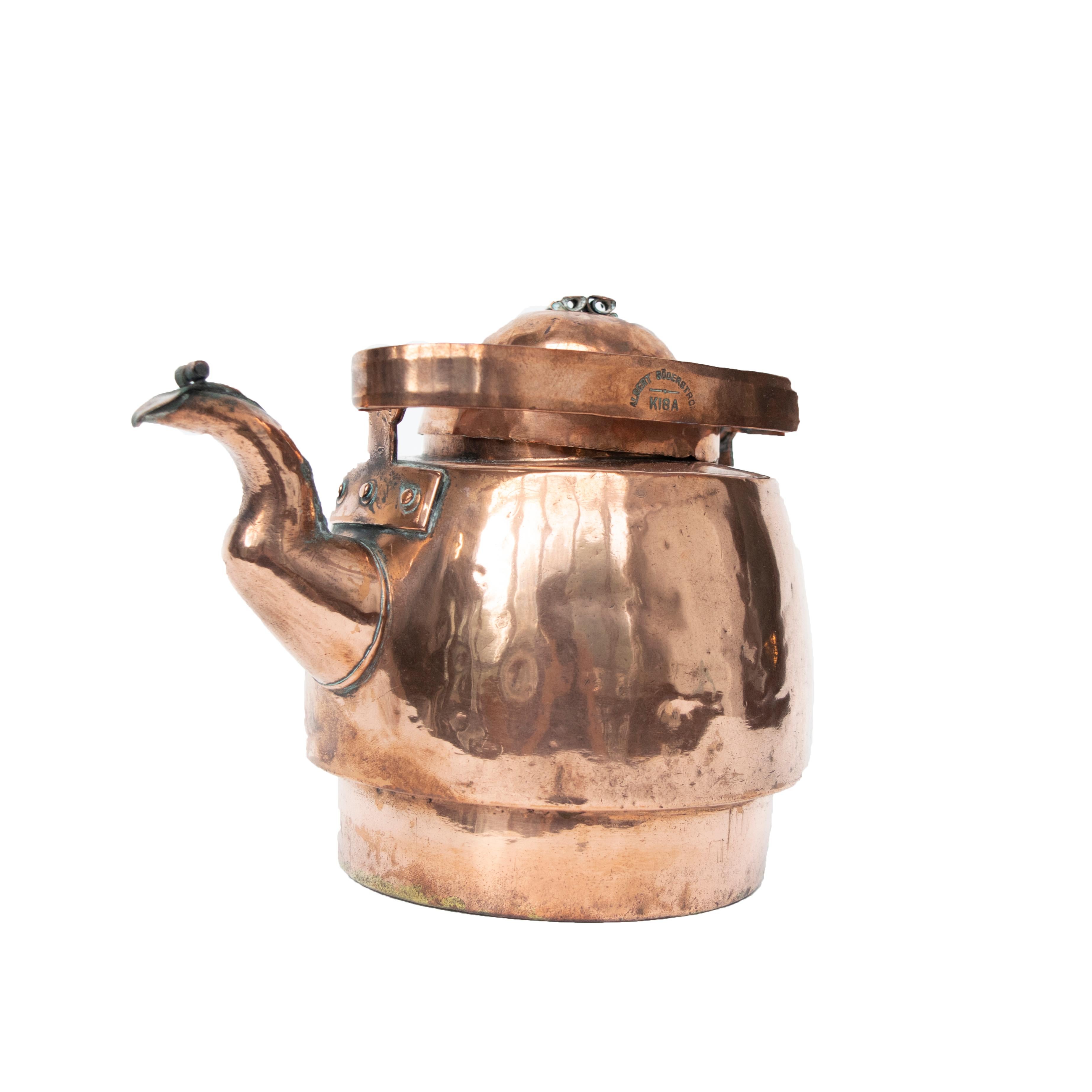 Swedish Antique Copper Kettle from Sweden Early 1900s 