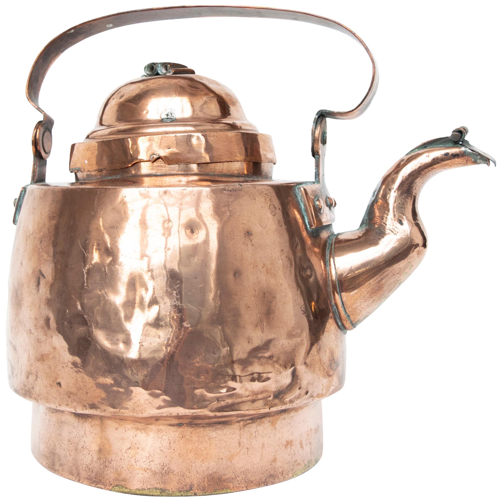 Antique Copper Kettle from Sweden Early 1900s "Kisa" For Sale