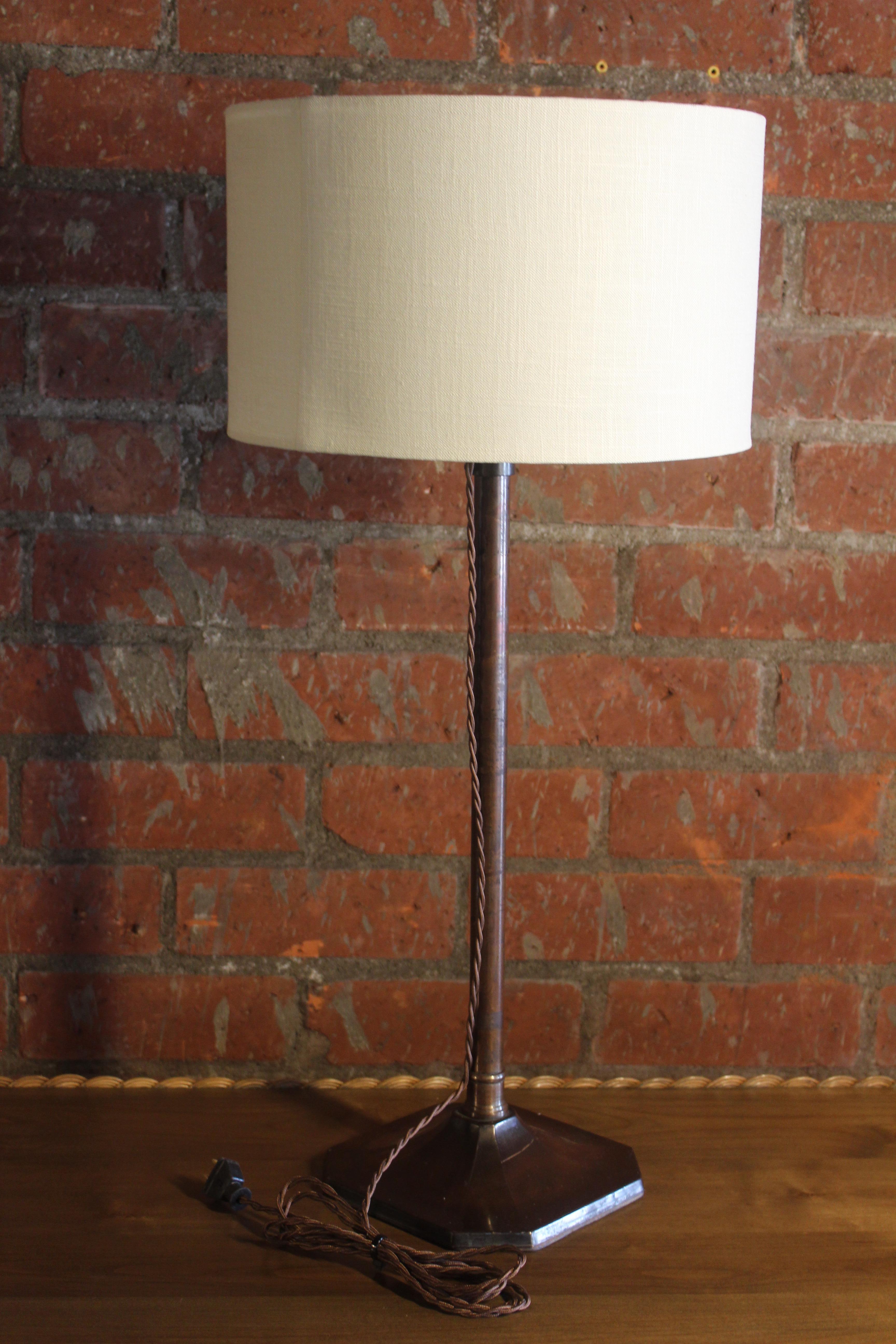 Antique Copper Lamp For Sale 4