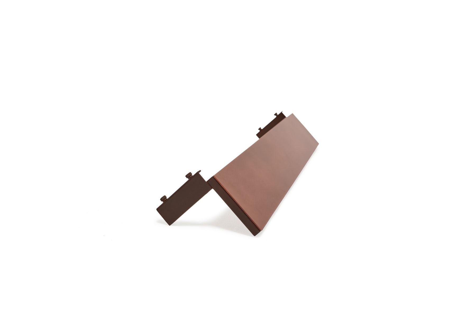 Antiker Copper & Marmorierter rostfarbener Flügeltisch (Beschichtet) im Angebot