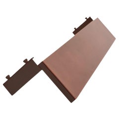 Antiker Copper & Marmorierter rostfarbener Flügeltisch