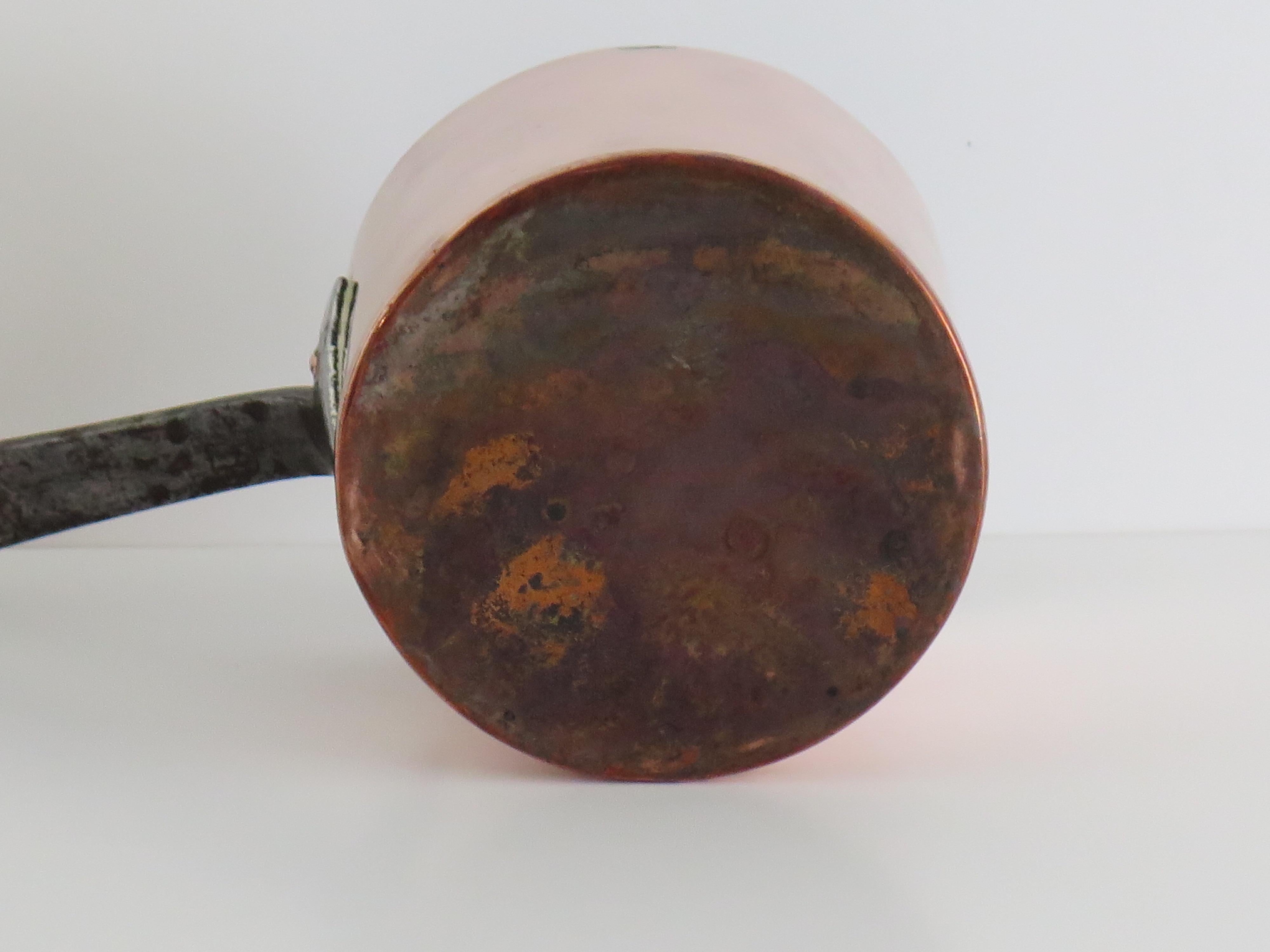 antique Copper Pan, French 19th Century For Sale 7