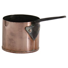 Poêle ancienne en cuivre massif, française, 19e siècle