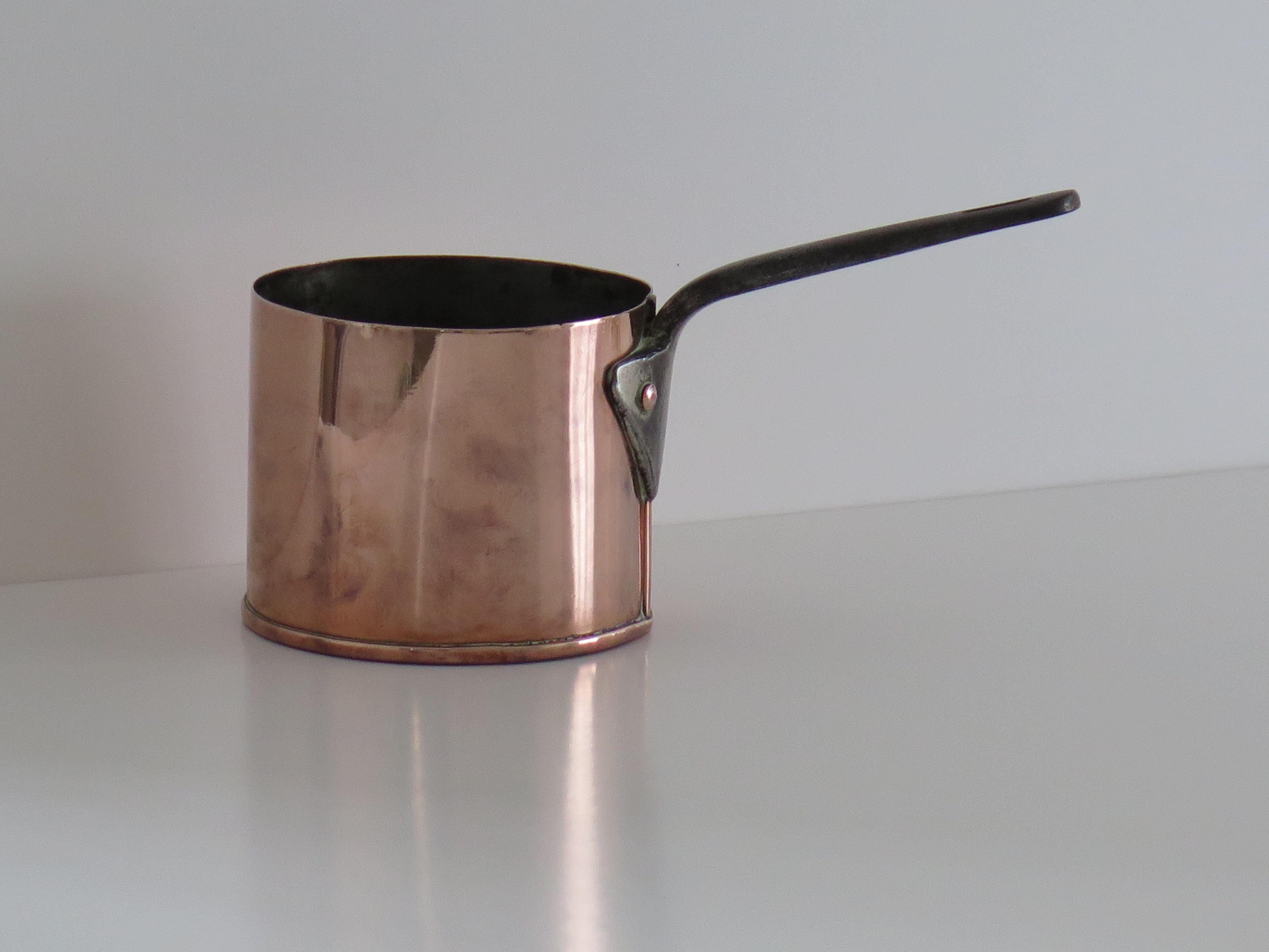 antique Copper Pan, French 19th Century In Good Condition For Sale In Lincoln, Lincolnshire